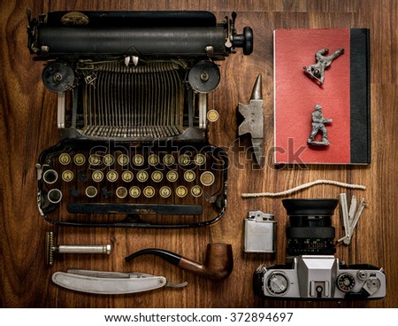 Flat Lay Hipster Vintage Objects Flat Lay Hipster Vintage Objects