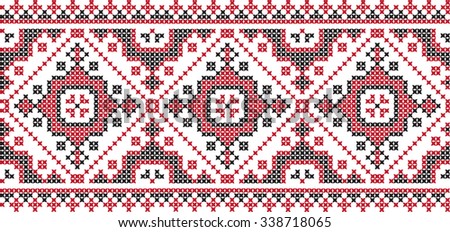 Jacquard Knit Pattern Stock Vector 89333854 Shutterstock