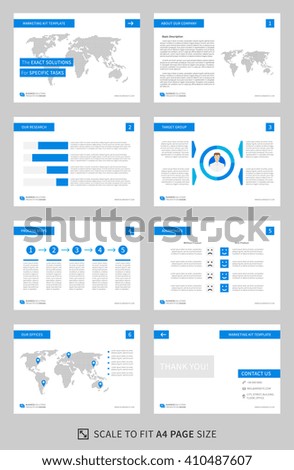 Marketing Kit Presentation Vector Template Modern Stock Vector Royalty Free 410487607 Marketing Kit Template