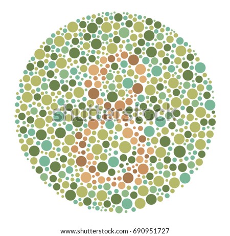 Ishihara Color Test Color Blind Stock Vector 690951727 - Shutterstock