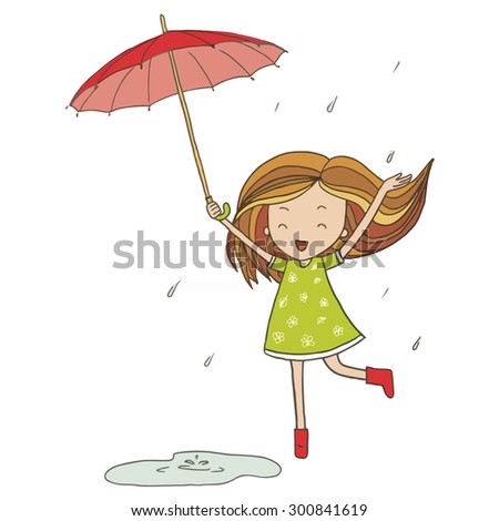 Holiday Seavector Illustration Little Happy Girl Stock Vector 11316196 ...