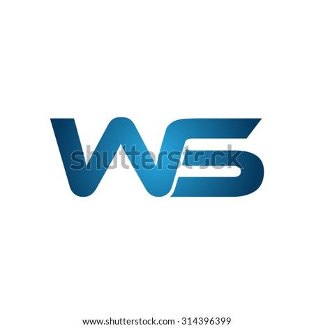 WS company linked letter logo - stock vector