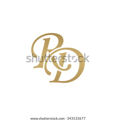 vector d initial logo Monogram Initial Vector Logo Shutterstock Rd 343533677   Stock