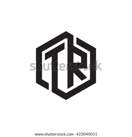 Tr Initial Letters Looping Linked Hexagon Monogram Logo Tr Initial Letters Looping Linked Hexagon Monogram Logo