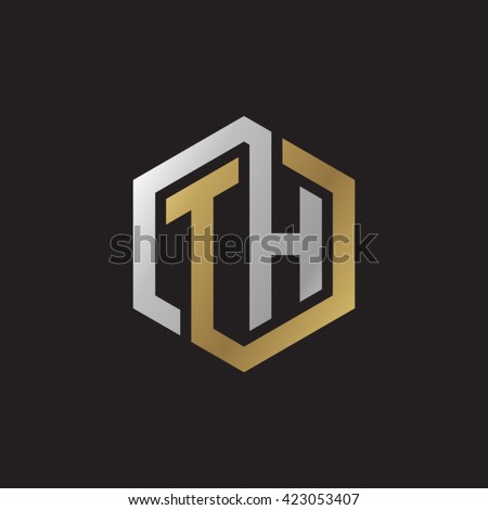 Th Initial Letters Looping Linked Hexagon Stock Vector 