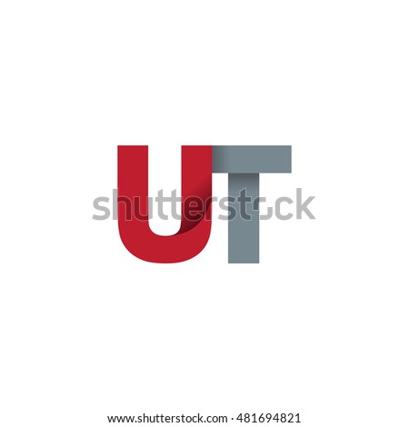 Initial Letters UT Overlapping Fold Logo Stock Vector 481694821 ...