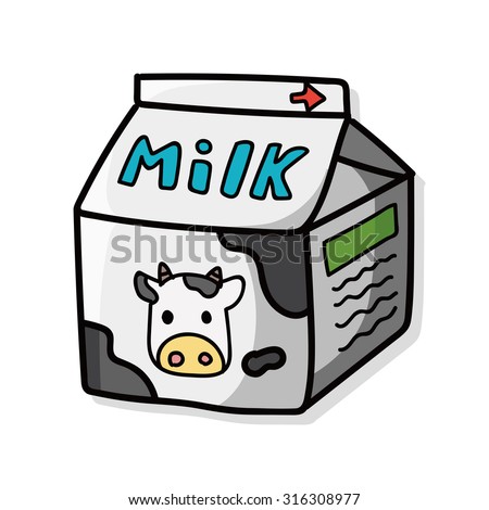 Milk Doodle Stock Vector 316308977 - Shutterstock