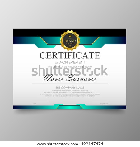 Certificate Template Awards Diploma Background Vector 