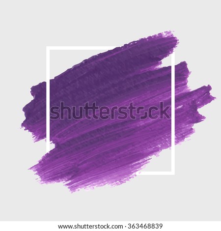 Original grunge brush paint texture design acrylic stroke poster over square frame vector. Original rough paper hand painted vector. Perfect design for headline, logo and banner.