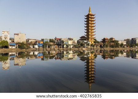 View of a pagoda in Hai Phong, Vietnam