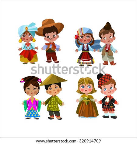Cartoon Chinese People Icon Set Stock Vector 78102382 - Shutterstock
