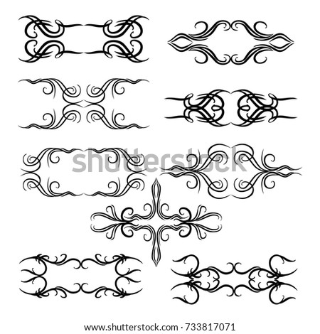 Maori Tribal Tattoo Set 6 Different Stock Vector 119486860 - Shutterstock