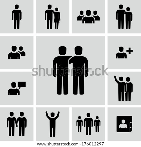Friends Icons Stock Vector 176012297 - Shutterstock
