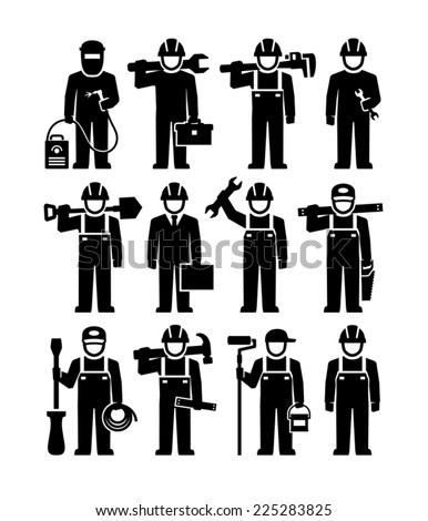 Professional Workers Vector Figure Pictogram icons