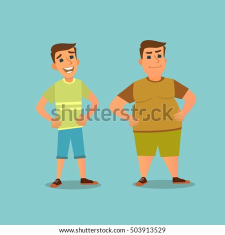 Two Boys One Huge Muscular Other Stock Vector 246192598 - Shutterstock