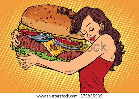 stock-vector-beautiful-young-woman-hugging-burger-575835535.jpg
