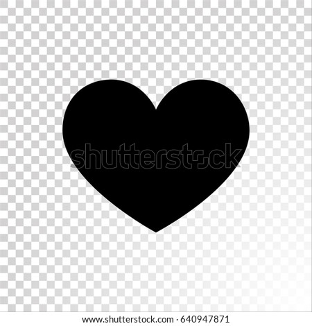 Simple Heart Icon Black Icon On Lager-vektor 539965156 - Shutterstock