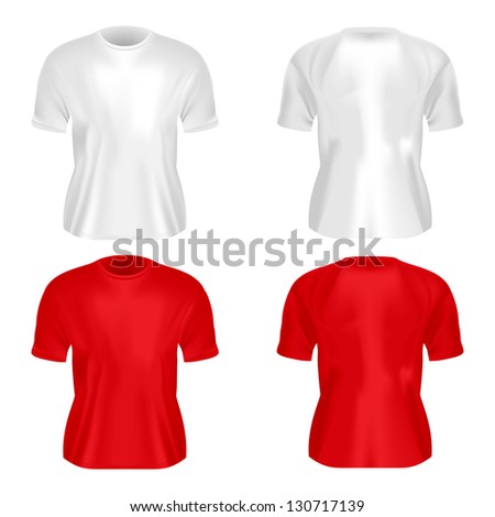 Red Tshirts Front Back Used Design Stock Photo 542945665 - Shutterstock