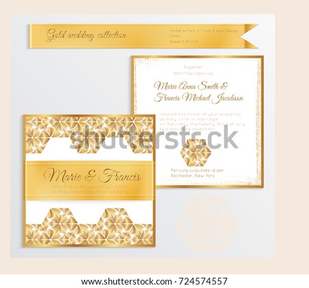 square wedding invitation template