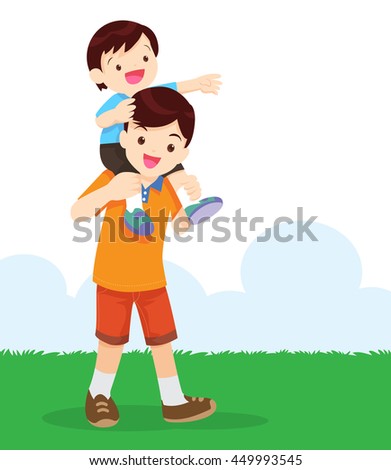 Dad With Kids Stock Vectors, Images & Vector Art | Shutterstock