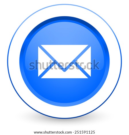 Email Circle Blue Button Icon Isolated Stock Vector 49635925 - Shutterstock