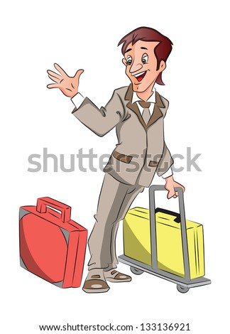 Stock Images similar to ID 120100783 - cartoon man waving goodbye