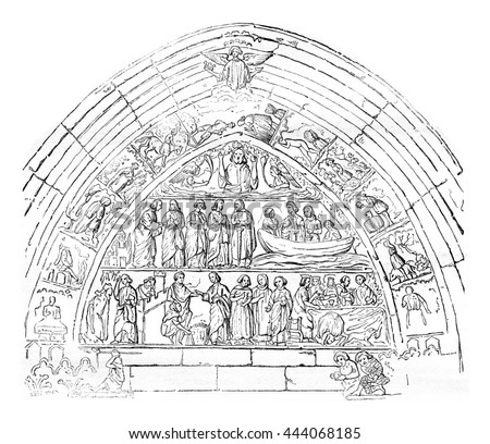 reliefs of the door bles of the church of our lady of semur vintage engraved - Japanese Garden Bridge Drawing reliefs of the door bles of the church of our lady of semur vintage engraved - Japanese Garden Bridge Drawing