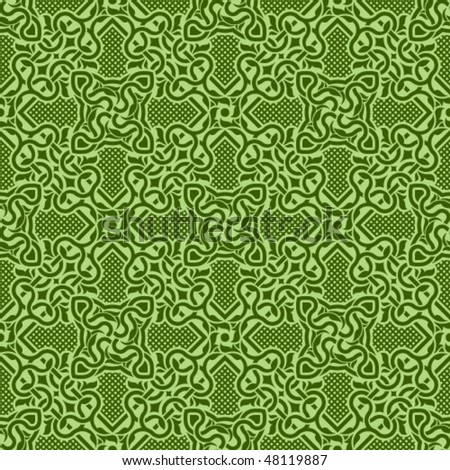 Seamless 70s Wallpaper Green Stock Illustration 28745458 - Shutterstock