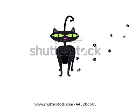 Stock Images similar to ID 44920354 - black cat silhouette collections