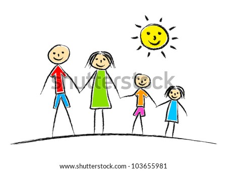 Family Drawing Stock Images, Royalty-Free Images & Vectors | Shutterstock