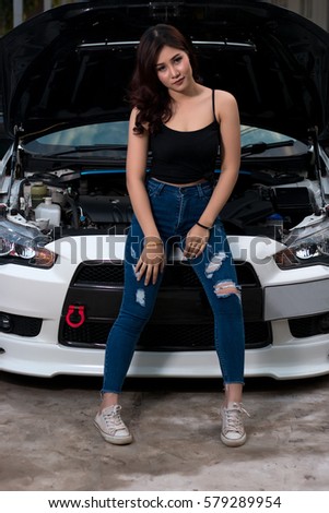 Foot and blow job pics Asian car girl model