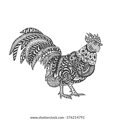 rooster birds black white hand drawn stock vector 358354622 rooster birds black white hand drawn stock vector 358354622