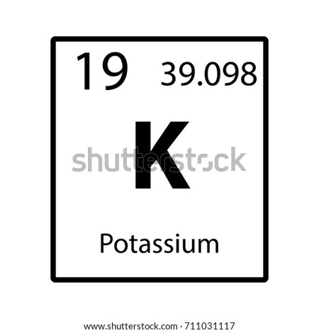 Potassium Periodic Table Element Color Icon Stock Vector 711031117 ...