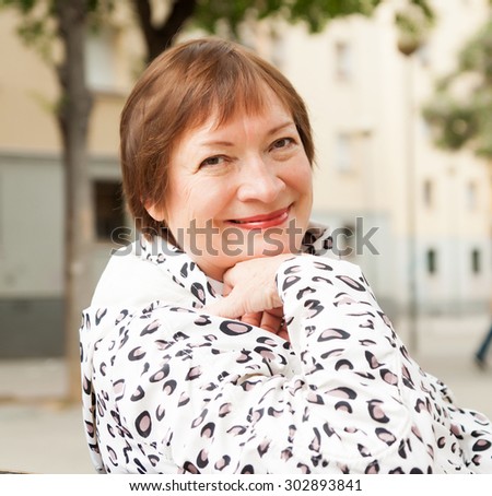 Teenage white european mature woman
