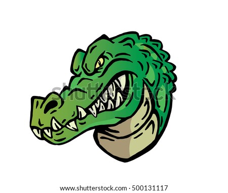 Confidence Leadership Animal Head Logo Crocodile Stock Vector 500131117 ...