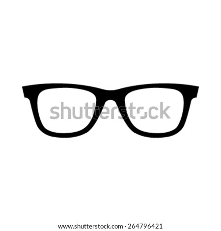 black eye glasses hipster style frames stock vector royalty free