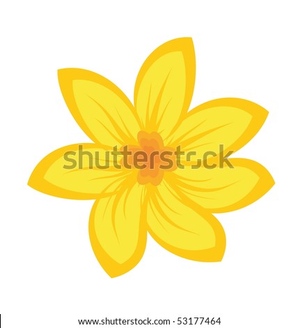 Yellow Spring Flower Isolated On White Stock Photo 401123590 - Shutterstock