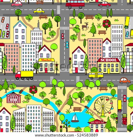 Kids City Map Stock Photos, Royalty-Free Images & Vectors - Shutterstock