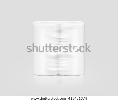 Download Blank White Toilet Paper Roll Packaging Stock Illustration ...