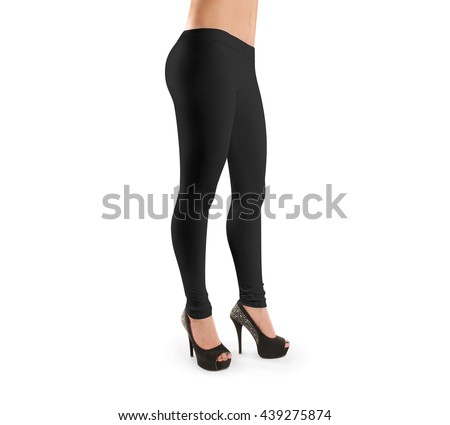 Download Woman Wear Black Blank Leggings Mockup Stock Photo ...