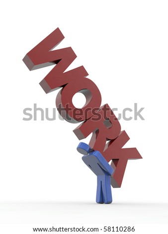 Hardworking Man Caring Workword On His Stock Illustration 58110286