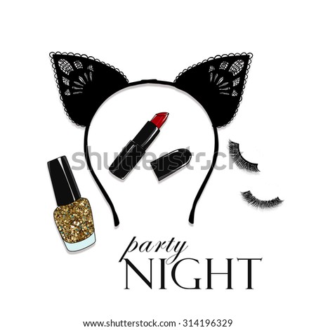 Fashion Illustration - Valentine - sexy night date - party