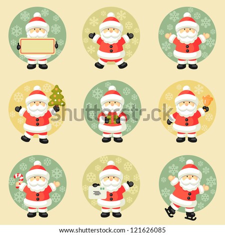 Set of Santa Claus