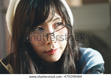 Dead asian teen Asian style glasses