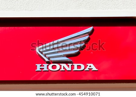 OZOIR LA FERRIERE, FRANCE - JULY 17, 2016: Honda is a car manufacturer, trucks, motorcycles and scooters as well as business aircraft.