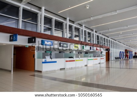 PERTH, AUSTRALIA - November 4, 2016 : Airport car rental counter