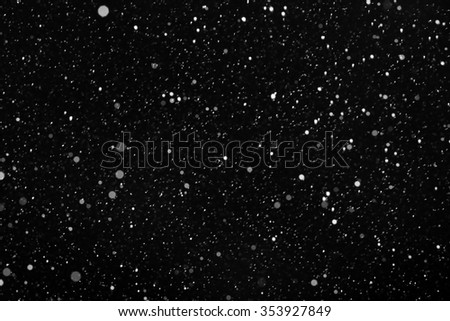 Real falling snow on a black background for use as a texture layer in your project. Add as "Lighten" Layer in Photoshop to add falling snow to any image. Adjust opacity to taste.