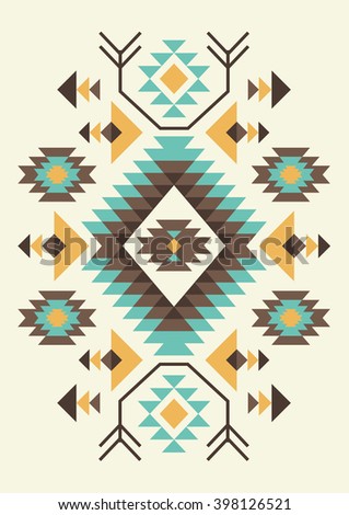 Set Fashion Mexican Navajo Aztec Native Stock Vector 639803167 ...