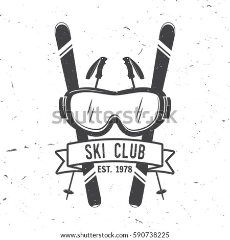 Ski Club Concept Vector Ski Club Stock Vector 545683573 - Shutterstock