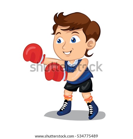 Vector Illustration Cute Thai Boxing Kids Stock Vector 323846483 ...